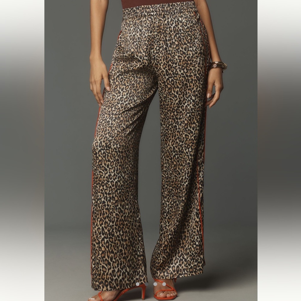 NWT By Anthropologie Leopard Pull-On Pants - Picture 2 of 7